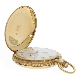 English 18 Carat gold watch with chronometer escapement Circa 1850