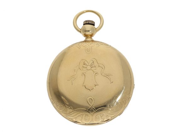 English 18 Carat gold watch with chronometer escapement Circa 1850 English 18 Carat gold watch with chronometer escapement Circa 1850