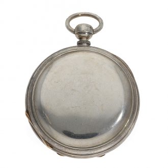 Heavy silver pocket chronometer with chain and fusee Circa 1860