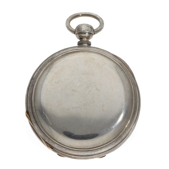 Heavy silver pocket chronometer with chain and fusee Circa 1860 Heavy silver pocket chronometer with chain and fusee Circa 1860