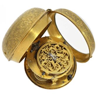 French Louis XIV gilt Oignon pocket watch Circa 1710