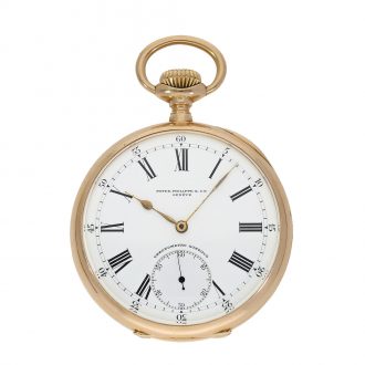 Swiss heavy pink gold pocket chronometer Circa 1908