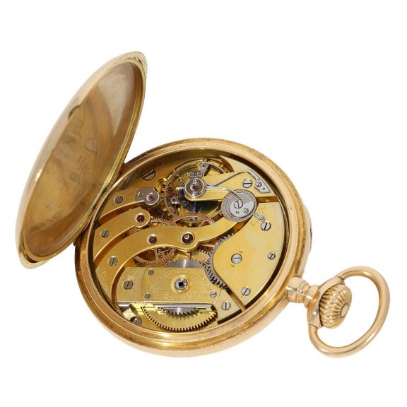 Swiss heavy pink gold pocket chronometer Circa 1908 Swiss heavy pink gold pocket chronometer Circa 1908