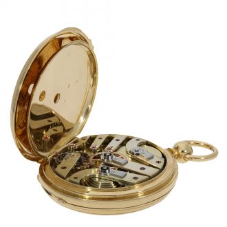 Heavy 18 carat gold hunting cased pocket chronometer Circa 1850