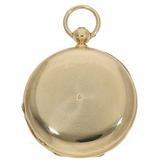Heavy 18 carat gold hunting cased pocket chronometer Circa 1850