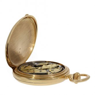 Swiss gold hunting cased watch with monogram Circa 1890