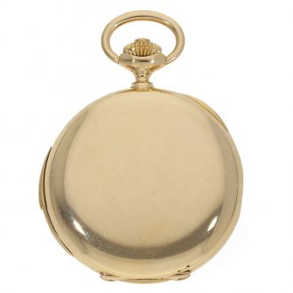 Swiss gold hunting cased watch with monogram Circa 1890