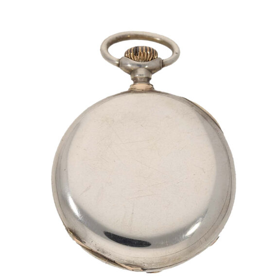 Swiss high quality silver pocket watch in original sales box Circa 1885 Swiss high quality silver pocket watch in original sales box Circa 1885