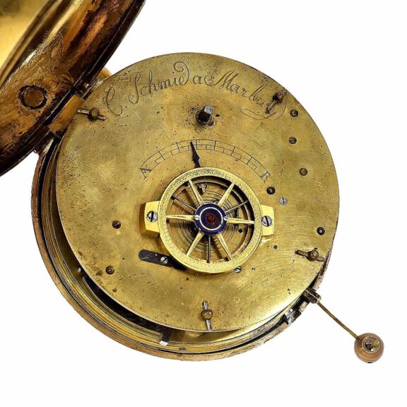 German repeating coach clock with rare escapement Circa 1800 German repeating coach clock with rare escapement Circa 1800