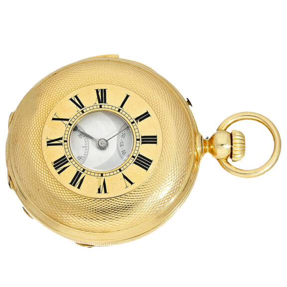 Swiss gold half-quarter repeating chronometer Circa 1865