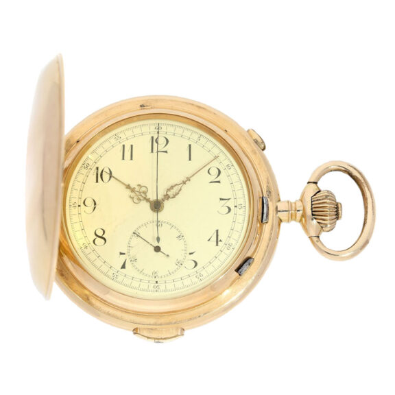 Swiss gold hunting cased repeater watch Circa 1900