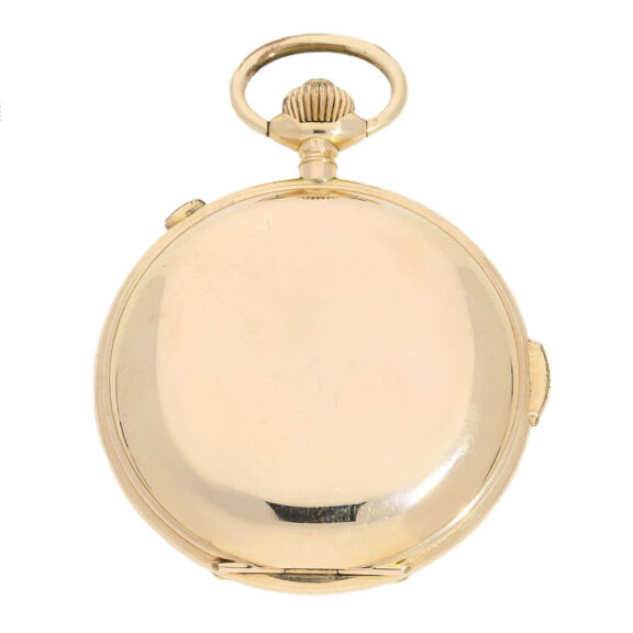 Swiss gold hunting cased repeater watch Circa 1900 Swiss gold hunting cased repeater watch Circa 1900