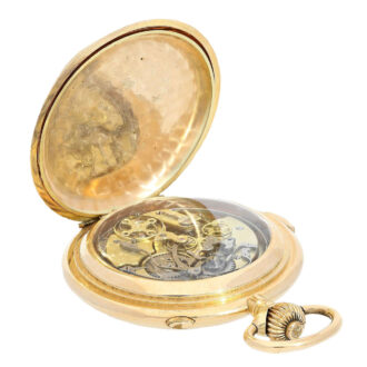 Swiss gold hunting cased repeater watch Circa 1900