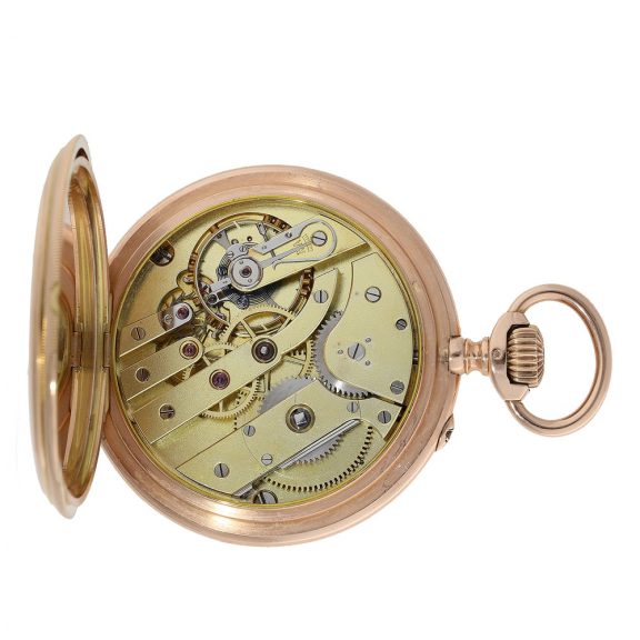Swiss 14 Carat pink gold pocket watch with anker chronometer Circa 1910 Swiss 14 Carat pink gold pocket watch with anker chronometer Circa 1910