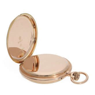 Swiss 14 Carat pink gold pocket watch with anker chronometer Circa 1910