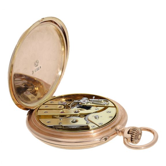 Swiss 14 Carat pink gold pocket watch with anker chronometer Circa 1910 Swiss 14 Carat pink gold pocket watch with anker chronometer Circa 1910