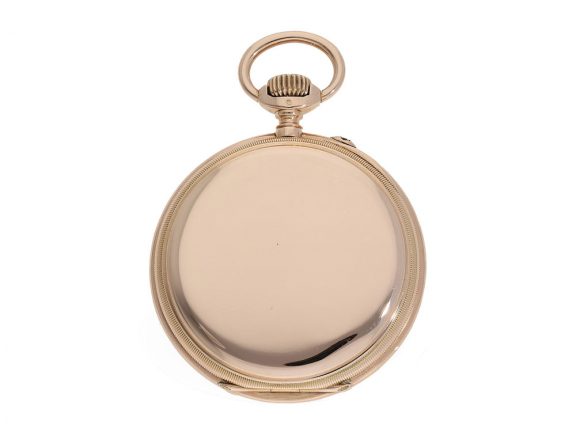 Swiss 14 Carat pink gold pocket watch with anker chronometer Circa 1910 Swiss 14 Carat pink gold pocket watch with anker chronometer Circa 1910