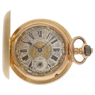Heavy Swiss 18 carat gold watch with chronometer escapement Circa 1880