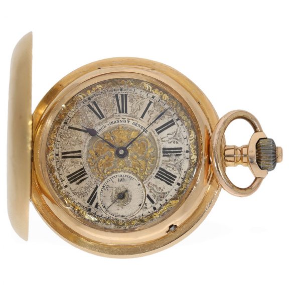 Heavy Swiss 18 carat gold watch with chronometer escapement Circa 1880