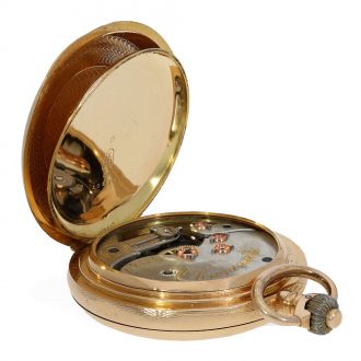 Heavy Swiss 18 carat gold watch with chronometer escapement Circa 1880