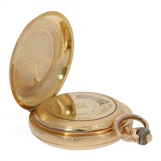 Heavy Swiss 18 carat gold watch with chronometer escapement Circa 1880