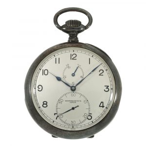 Swiss silver deck chronometer with power reserve indicator Circa 1940