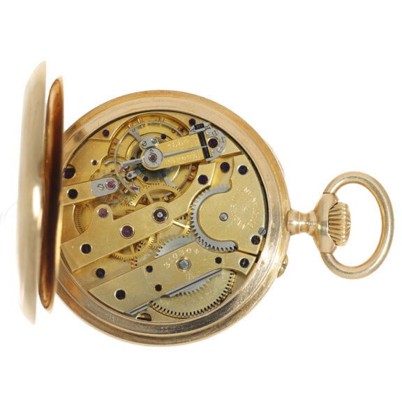 Swiss 18 carat gold open faced anker chronometer Circa 1905 Swiss 18 carat gold open faced anker chronometer Circa 1905