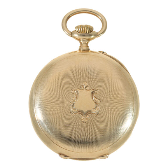 Swiss 18 carat gold open faced anker chronometer Circa 1905 Swiss 18 carat gold open faced anker chronometer Circa 1905