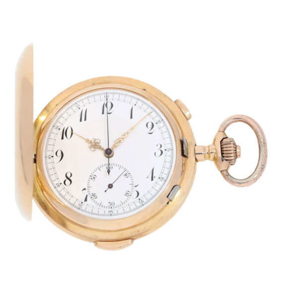 German gold minute repeating keyless watch Circa 1900
