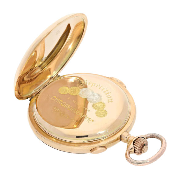 German gold minute repeating keyless watch Circa 1900 German gold minute repeating keyless watch Circa 1900
