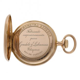 18 Carat pink gold Swiss small chronometer Gondolo Circa 1903