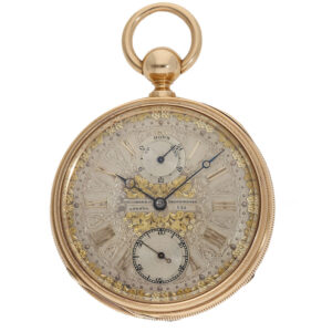 English 18K pocket chronometer with power reserve Circa 1870