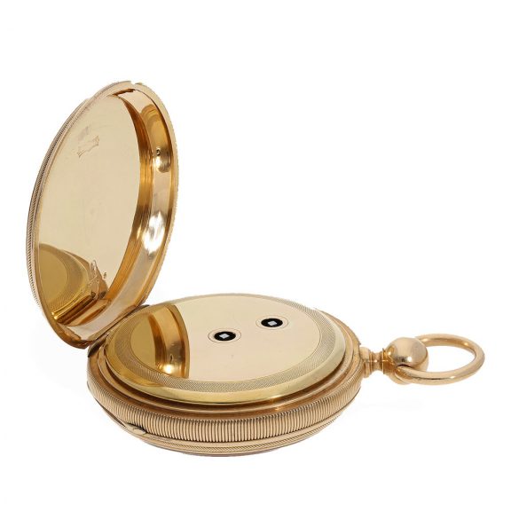 English 18K pocket chronometer with power reserve Circa 1870 English 18K pocket chronometer with power reserve Circa 1870