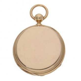 English 18K pocket chronometer with power reserve Circa 1870