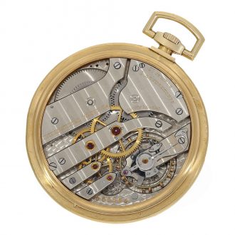 Swiss 18K gold Art Deco watch for the American market Circa 1925
