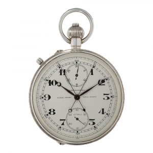 Swiss silver deck watch with lever escapement Circa 1956