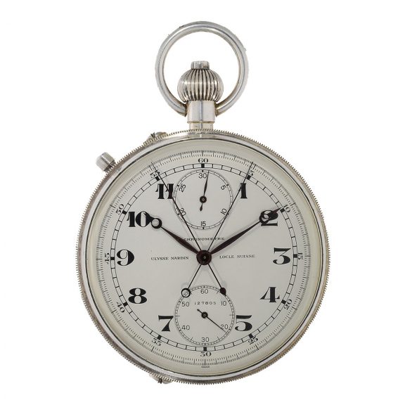 Swiss silver deck watch with lever escapement Circa 1956