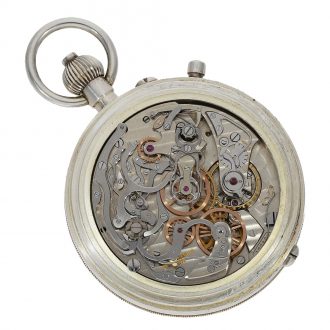 Swiss silver deck watch with lever escapement Circa 1956