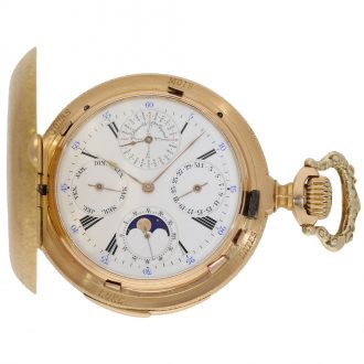 Swiss 18 carat gold chronometer with perpetual calendar Circa 1890