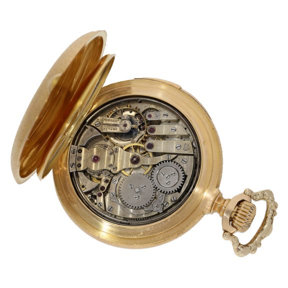 Swiss 18 carat gold chronometer with perpetual calendar Circa 1890 Swiss 18 carat gold chronometer with perpetual calendar Circa 1890