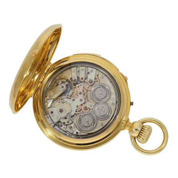 Very fine Swiss 18 Carat gold full hunter cased watch Circa 1865 Very fine Swiss 18 Carat gold full hunter cased watch Circa 1865