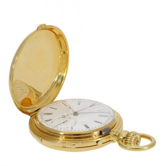 Very fine Swiss 18 Carat gold full hunter cased watch Circa 1865