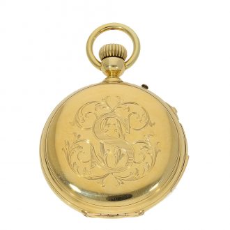 Very fine Swiss 18 Carat gold full hunter cased watch Circa 1865