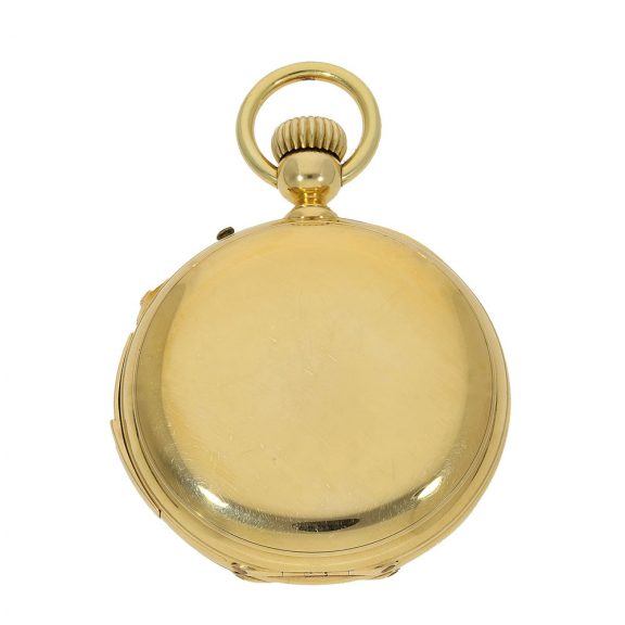 Very fine Swiss 18 Carat gold full hunter cased watch Circa 1865 Very fine Swiss 18 Carat gold full hunter cased watch Circa 1865