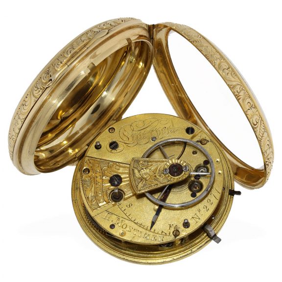 English 18 carat gold pocket watch with second stop Circa 1810 English 18 carat gold pocket watch with second stop Circa 1810
