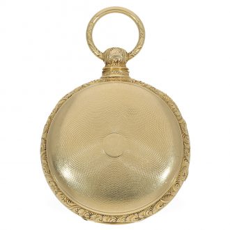 English 18 carat gold pocket watch with second stop Circa 1810