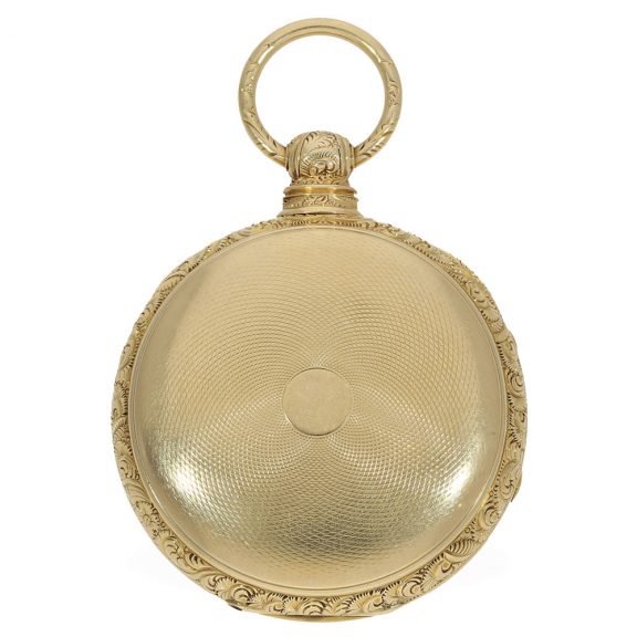 English 18 carat gold pocket watch with second stop Circa 1810 English 18 carat gold pocket watch with second stop Circa 1810