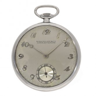 Swiss platinum Breguet type watch with lever escapement Circa 1928