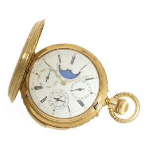 Swiss 18 carat gold astronomical à goutte case watch Circa 1875