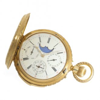 Swiss 18 carat gold astronomical à goutte case watch Circa 1875